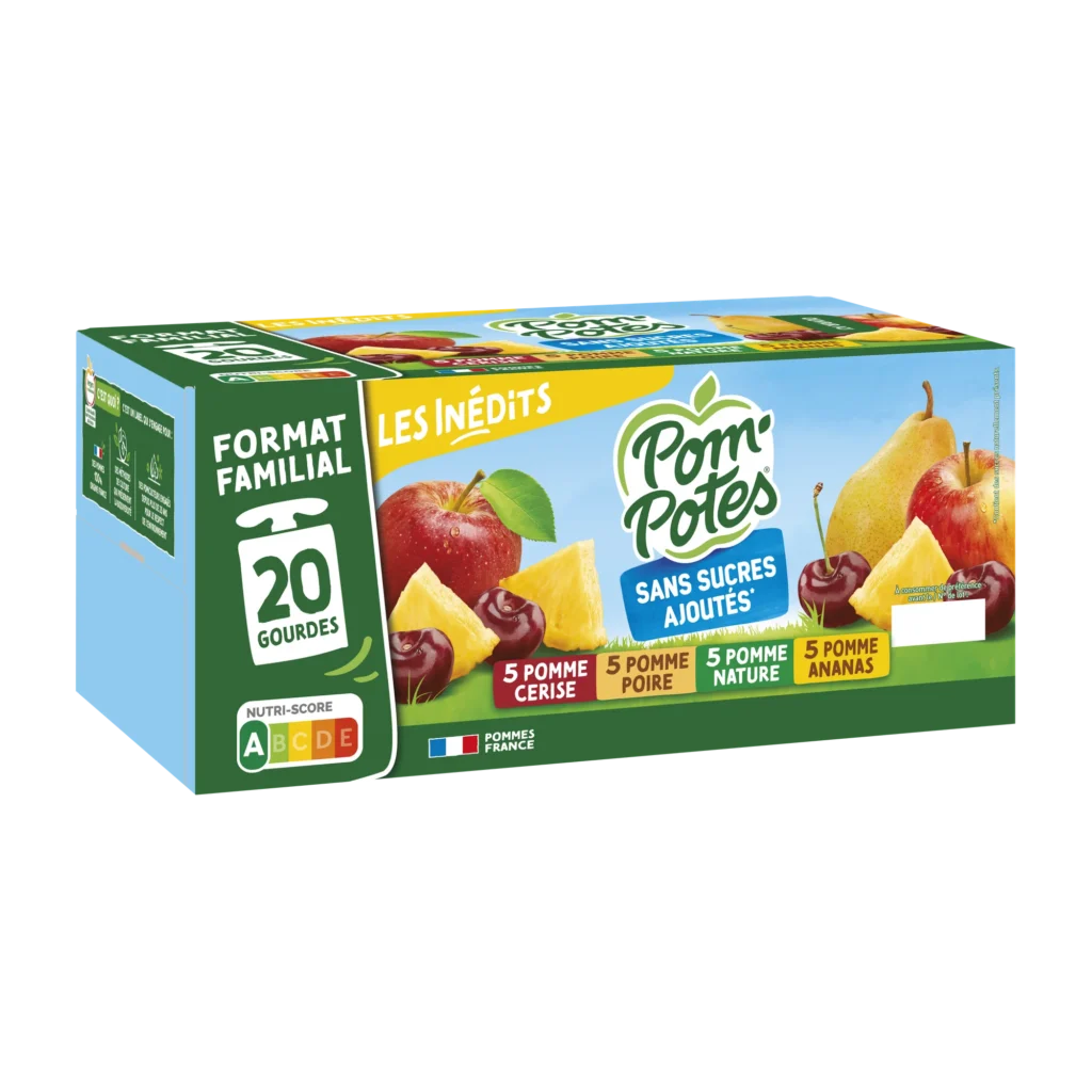 Pomme Cerise Ananas Poire — pack x20 — pack de 20 gourdes