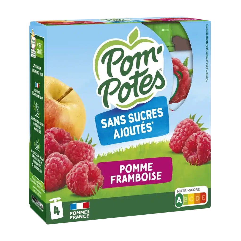 Pomme Framboise — pack x4 — pack de 4 gourdes