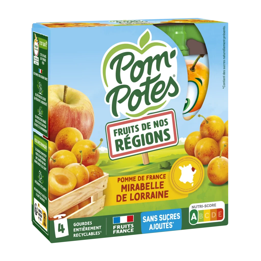 Pomme Mirabelle De Lorraine — pack x4 — pack de 4 gourdes
