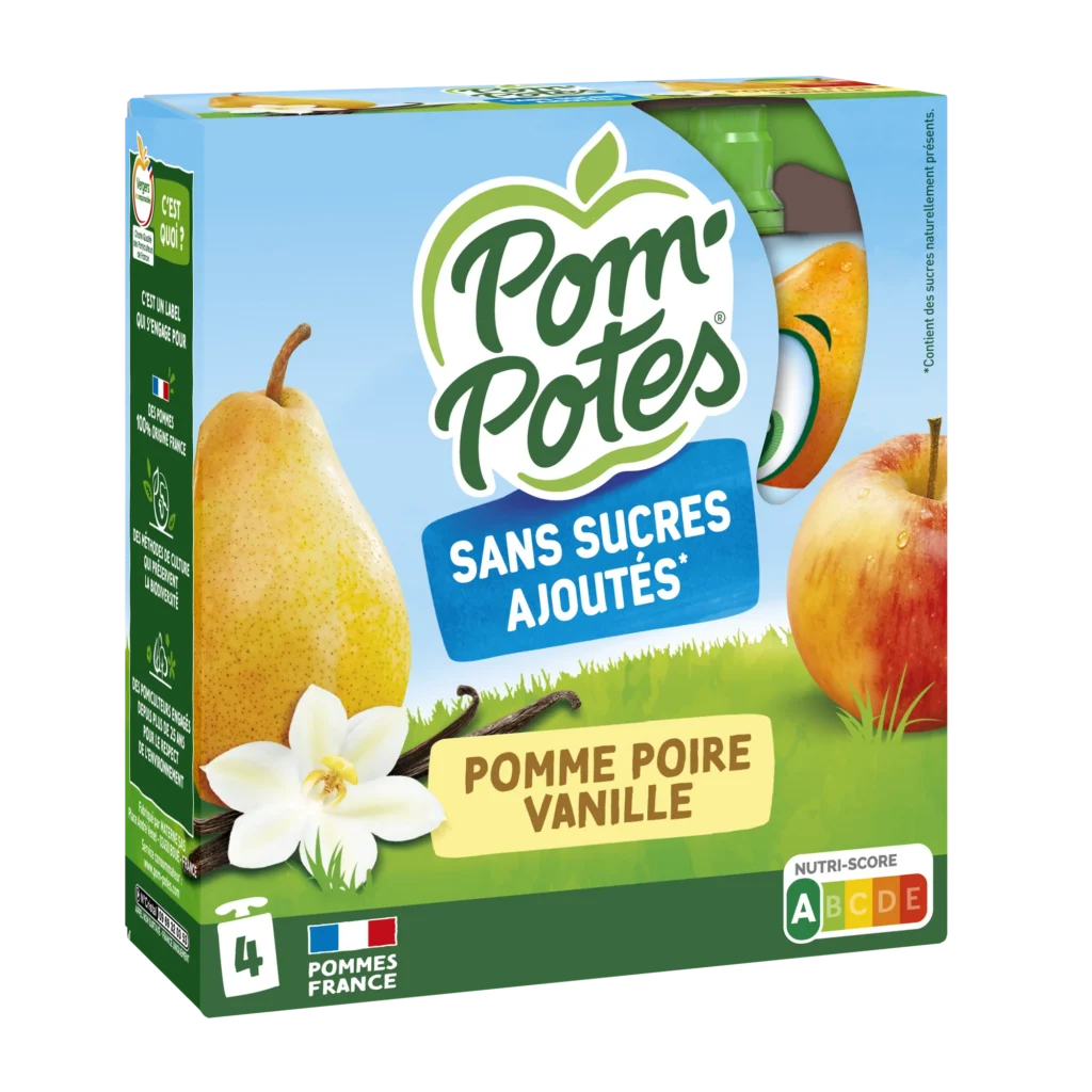 Pomme Poire Vanille — pack x4 — pack de 4 gourdes