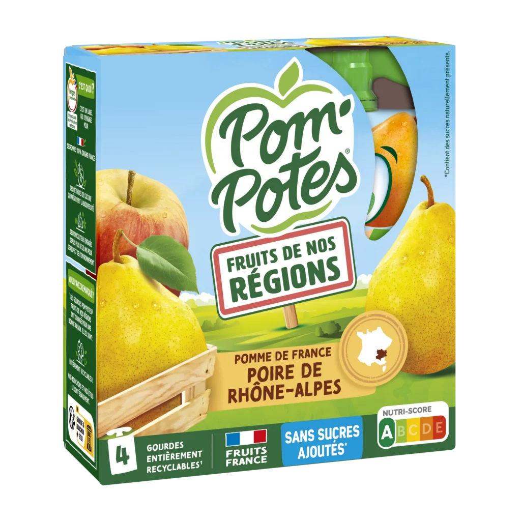 Pomme Poire — pack x4 — pack de 4 gourdes