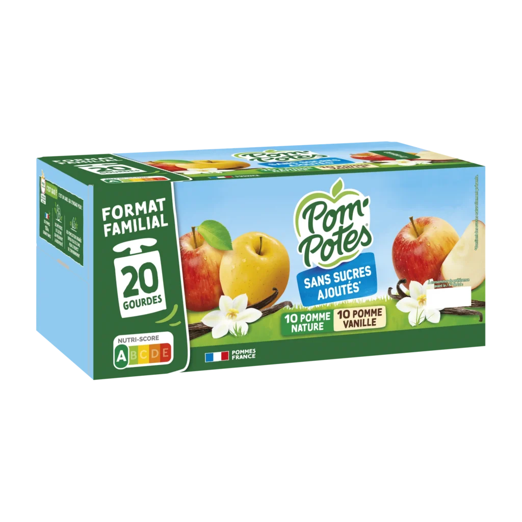 Pomme Vanille — pack x20 — pack de 20 gourdes