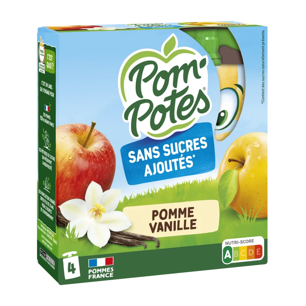 Pomme Vanille — pack x4 — pack de 4 gourdes